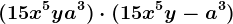 (15x^5y+a^3)\cdot (15x^5y-a^3)