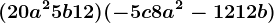 (20a^2+5b+12)+(-5c+8a^2-12+12b)
