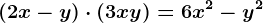 (2x-y)\cdot (3x+y)=6x^2-y^2