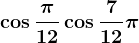 \cos\frac\pi12+\cos\frac712\pi