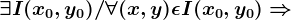\exists I(x0,y0)/\forall (x,y)\epsilon I(x0,y0)\Rightarrow