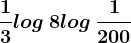 \frac13log\: 8+log\: \frac1200