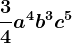 \frac34a^4b^3c^5