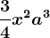\frac34x^2a^3