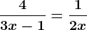 \frac43x-1=\frac12+x