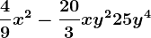 \frac49x^2-\frac203xy^2+25y^4