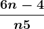 \frac6n-4n+5