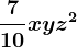\frac710xyz^2