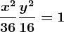 \fracx^236+\fracy^216=1