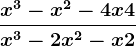 \fracx^3-x^2-4x+4x^3-2x^2-x+2