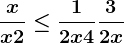 \fracxx+2\leq \frac12x+4+\frac32+x