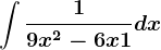 \int \frac19x^2-6x+1dx