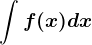 \int f(x)dx