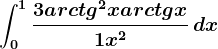 \int0^1\frac3arctg^2x+arctgx1+x^2\, dx