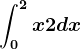 \int0^2x+2 dx