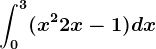 \int0^3(x^2+2x-1)dx