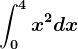 \int0^4x^2dx