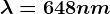 \lambda=648nm