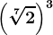\left (\sqrt[7]2 \right )^3