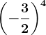 \left ( -\frac32 \right )^4
