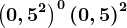\left ( 0,5^2 \right )^0+\left ( 0,5 \right )^2