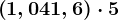 \left ( 1,04+1,6 \right )\cdot 5