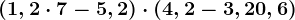 \left ( 1,2\cdot 7- 5,2\right )\cdot (4,2-3,2+0,6)