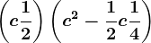 \left ( c+\frac12 \right )\left ( c^2-\frac12c+\frac14 \right )