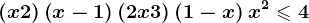 \left ( x+2 \right )\left ( x-1 \right )+\left ( 2x+3 \right )\left ( 1-x \right )+x^2\leqslant 4