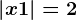 \left | x+1 \right |=2