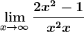 \limx--> +\infty\frac2x^2-1x^2+x