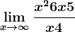 \limx--> +\infty\fracx^2+6x+5x+4