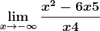\limx--> -\infty\fracx^2-6x+5x+4