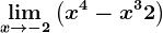 \limx--> -2\left (x^4-x^3+2 \right )