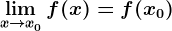 \limx--> x0^+f(x)=f(x0)