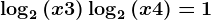 \log2(x+3)+\log2(x+4)=1