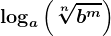\loga\left ( \sqrt[n]b^m \right )
