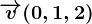 \overrightarrowv(0,1,2)