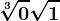 \sqrt[3]0+\sqrt1