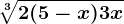 \sqrt[3]2(5-x)+3x