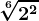 \sqrt[6]2^2
