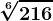 \sqrt[6]216