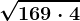 \sqrt169\cdot 4