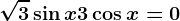 \sqrt3\sin x+3\cos x=0