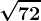 \sqrt72
