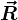 \vec R