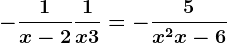 -\frac1x-2+\frac1x+3=-\frac5x^2+x-6