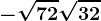 -\sqrt72+\sqrt32
