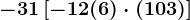 -3+1+\left [ -1+2+(+6)\cdot (+10+3) \right ]
