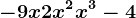 -9x+2x^2+x^3-4